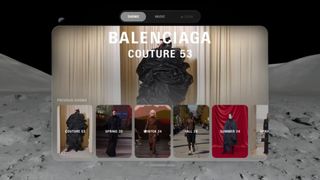 Balenciaga visionOS app